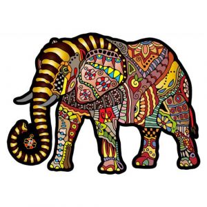 Image de Puzzle en bois elephant taille l