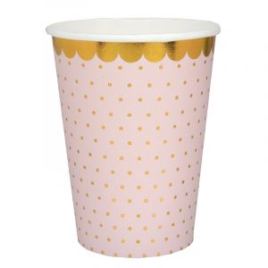 Le géant de la fête Gobelets à bordure dorée - lot de 10