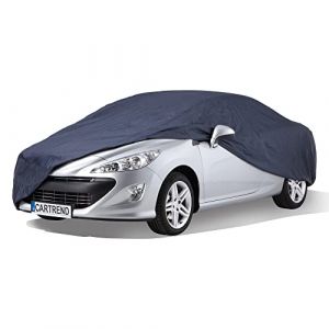 Image de Cartrend Bâche de protection pour automobiles « New Generation » résistante aux fluctuations météorologiques, taille XL, polyester bleu - notamment pour les BMW série 5.