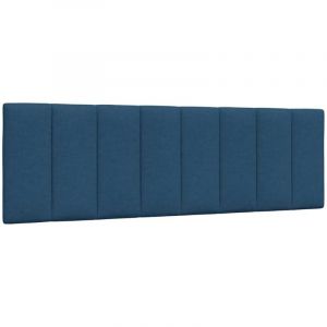 VidaXL Coussin De Tête De Lit Bleu 160 Cm Tissu
