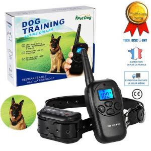 Collier de dressage pour chien avec télécommande anti-aboiement moyen et grand appareil de dressage pour chien étanche