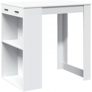 VidaXL Table De Bar Blanc 102x70x103,5 Cm Bois D'ingénierie