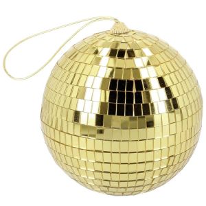 Ruedelafete PETITE Boule à facettes 15cm à suspendre, Or