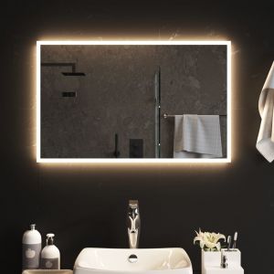 VidaXL Miroir de salle de bain à LED 80x50 cm