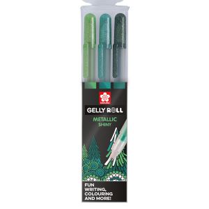 Sakura Gelly Roll métallique Forêt, Lot de 3 stylos