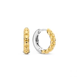 Ti sento Boucles D'Oreilles - 7961SY Argent Doré Effet Tressé