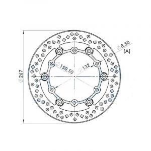 net generation Disque de frein Brake Disc D.267 avant T-Max 500 08-11
