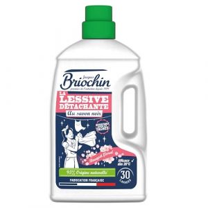 Briochin Lessive D&eacute;tachante au Savon Noir &ndash; Parfum Bouquet Floral &ndash; Formule Concentr&eacute;e 30 Lavages &ndash; Efficace d&egrave;s 20&deg;C &ndash; 95% Origine Naturelle &ndash; Fabriqu&eacute;e en France &ndash; 1,35 L