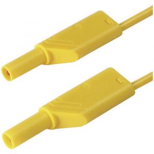 SKS Hirschmann Cordon de mesure de sécurité 934169103 [ Banane mâle 4 mm - Banane mâle 4 mm] jaune 2 m 1 pc(s)