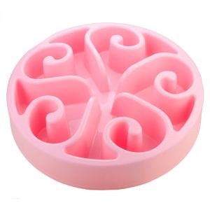 EAT SLOW LIVE LONGER Mangeoire lente Original Rose L