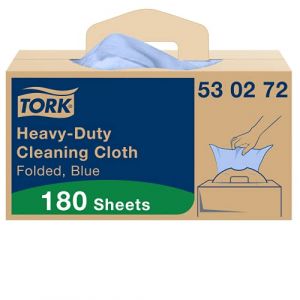 Tork Chiffon de Nettoyage Ultra-résistant bleu W7, Distribution feuille à feuille, 1 x 180 chiffons, 530272