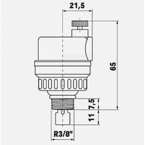 Watts Industries Purgeur automatique vertical microvent 3/8 mkv L0251310