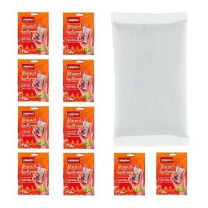 Relaxdays Patch Chauffant, 10 Paires, pour des Mains Qui restent au Chaud Pendant 10 h, activé par l’air, Blanc