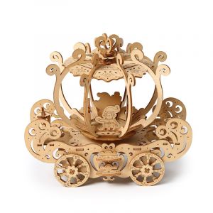 Dam Maquette en bois 3d, conception de carrosse en citrouille.