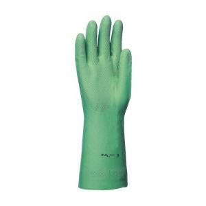 Image de Gants t7 nitrile vert floque 30cm