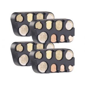 Infactory Lot de 4 organisateurs pour pièces de monnaie