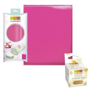 Scrapcooking Tapis silicone pour génoise 30 x 40 cm + paillettes dorées