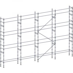 Echafaudage façadier 104 m² lisses