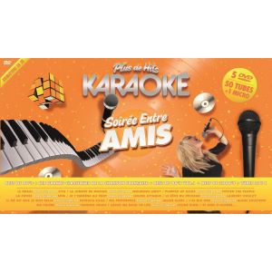 Plus de hits karaoké : soirées entre amis : coffret 5 DVD + micro