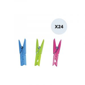 MSV Lot de 24 pinces à linge Plastique