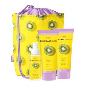 Pupa BREAKFAST LOVERS KIT 4 Latte Doccia - Latte Corpo - Acqua Profumata KIWI 100 ML Acqua Aromatica Corpo + 200 ML Latte Doccia + 200 ML Latte Corpo