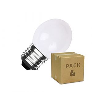 TECHBREY Pack de 4 Ampoules LED E27 G45 3W Blanche Blanc