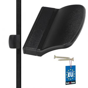 KOTARBAU Poignée de Porte de Balcon Pratique en Plastique Poignée de Fumeur Poignée de Porte de Terrasse Poignée de Fermeture Coquille (Noir)