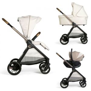Chicco Poussette Trio Bellagio + Nacelle Flexi + Siège-auto First Seat Recline I-size Amber Glow