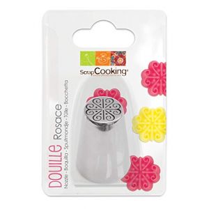 Scrapcooking 1797 Douille Rosace pour Décoration Ø2,3 x Ø3,5 x H3,8 cm