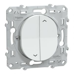 Schneider Electric Interrupteur volet roulant 2 boutons 6A blanc - Ovalis