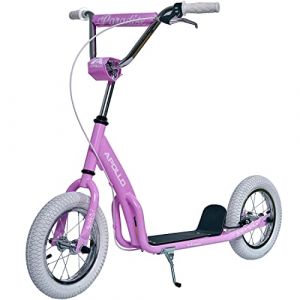 Apollo Trottinette Retro Scooter Paradise &ndash; Rose &ndash; pneus gonflables 125 design vintage pour enfants