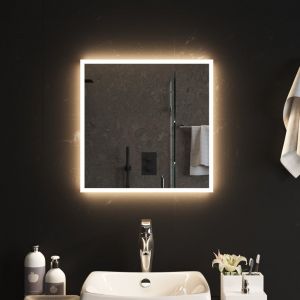 VidaXL Miroir de salle de bain &agrave; LED 50x50 cm