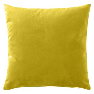 Housse de coussin lin lavé - jaune