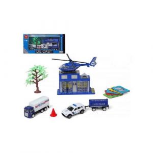 Bigbuy Set Voitures de Police et Accessoires 118848 Fun