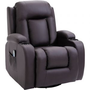 MH Fauteuil relax massant chauffant angelo marron