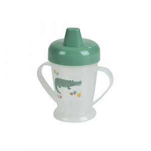 Bébé Douceur, Gobelet Anti-Goutte avec Anses 225Ml Crocodile Savane