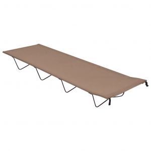 Image de VidaXL Lit de camping 180x60x19 cm Tissu Oxford et acier Taupe