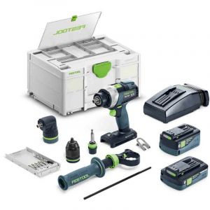 Festool Perceuse-visseuse sans fil quadrive tdc 18/4 5,0/4,0 I-Set- 577612
