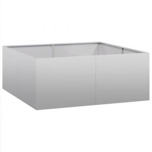 VidaXL Jardinière 100x100x40 cm acier galvanisé