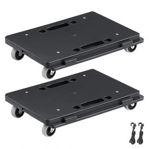 VEVOR Chariot de Déménagement 2PCS Déplace Meubles Capacité de Charge 227 kg Chacun avec 4 Roues Robustes Plateau Roulant de Manutention Déménageur Portable à Verrouillage pour Meubles Lourds, Noir
