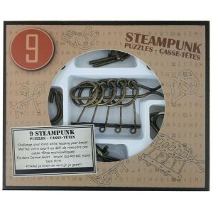 Eureka Steampunk Puzzles - 9 puzzles dans une boîte marron *-**** (disponible uniquement dans le présentoir 52473200)