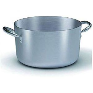 Ballarini Casserole Professionnelle Moyenne avec 2 poign&eacute;es, Aluminium, Gris, 24 cm