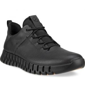 Ecco Baskets - Homme - Cuir - Lacets - Noir