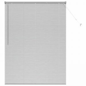 Stores v&eacute;nitiens en aluminium - vidaXL - Argent&eacute; - 130x175 cm - Finition mate - Fonctionnement manuel