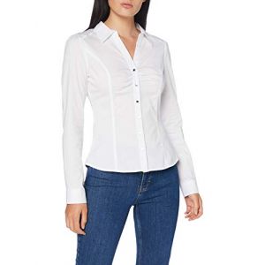 Morgan Chemise Manches Longues CARAM1 T-Shirt, Blanc, T40 Womens
