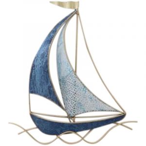 Signes Grimalt Ornement mural d&eacute;coratif nautique en forme de voilier pour la maison, applique en m&eacute;tal de style maritime, cadeau id&eacute;al pour les amoureux de la mer