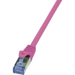 Image de Logilink CQ3019S - Câble réseau RJ45 Cat.6A S/FTP 0,25 m rose