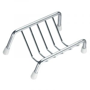 Pellet Porte savon sur pieds inox 304 poli, 100x60x40 mm