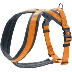 Hunter London Comfort Harnais pour chien en polyester rembourré avec polaire douce Orange Taille XS-S