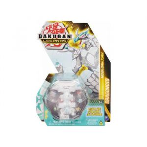 Coffret bakugan - pack legends dragonoid : boule blanche transparente figurine - nova série 4 - set jouet garçon et carte animal